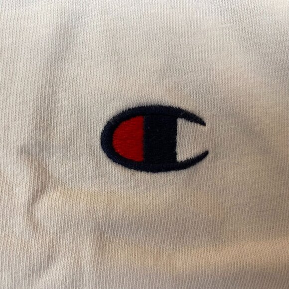 Champion Women's Sweatshirt Medium Colorblock Cropped Pullover Activewear White - Picture 7 of 10